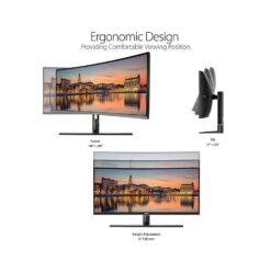 ASUS ProArt Display PA34VC 34.1inch 100Hz Curved Professional Monitor UWQHD, 1900R Curvature, HDR-10 ÎE < 2, Hardware Calibration, Thunderboltâ¢ 3, Adaptive-Syn - Image 6