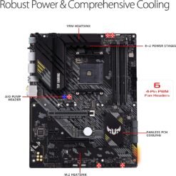 ASUS TUF GAMING B550-PLUS AMD B550 (Ryzen AM4) ATX Gaming Motherboard with PCIe 4.0, dual M.2, 10 DrMOS power stages 8 ASUS TUF GAMING B550-PLUS AMD B550 (Ryzen AM4) ATX Gaming Motherboard with PCIe 4.0, dual M.2, 10 DrMOS power stages - Image 3