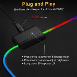 RASURE LED RGB USB Gaming Mouse Pad for RS-02 Medium 35x25cm 8 RASURE LED RGB USB Gaming Mouse Pad for RS-02 Medium 35x25cm - Image 3