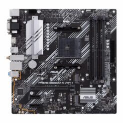 Alternative view of ASUS PRIME B550M-A WIFI II AMD B550 (Ryzen AM4) micro ATX Motherboard with dual M.2, PCIe 4.0, Wi-Fi 6, 1 Gb Ethernet, HDMI