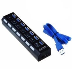 Alternative view of 7 Ports USB 3.0 HUB Super Speed 5Gbps With On/Off Switch