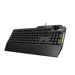 ASUS TUF Gaming K1 RGB Membrane Gaming Keyboard with Dedicated Volume Knob, spill-resistance, side light bar and Armoury Crate 9 ASUS TUF Gaming K1 RGB Membrane Gaming Keyboard with Dedicated Volume Knob, spill-resistance, side light bar and Armoury Crate - Image 4