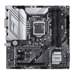 Alternative view of ASUS PRIME Z590M-PLUS Intel® Z590 (LGA 1200) micro ATX motherboard with PCIe® 4.0, 9 DrMOS power stages, DisplayPort™
