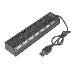 7 Ports USB 2.0 Hub With on/off switch - Black 7 7 Ports USB 2.0 Hub With on/off switch - Black - Image 4