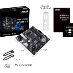 ASUS PRIME B450M-A II AMD B450 (Ryzen AM4) Micro ATX Motherboard with M.2 support, HDMI/DVI-D/D-Sub, SATA 6 Gbps, 1 Gb Ethernet, USB 3.2 Gen 2 Type-A, BIOS FlashBack™ - Image 8