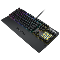 ASUS TUF Gaming K3 RGB Mechanical Keyboard with N-key rollover, Combination Media Keys, USB 2.0 Passthrough with Wrist Rest Red Switches 11 ASUS TUF Gaming K3 RGB Mechanical Keyboard with N-key rollover, Combination Media Keys, USB 2.0 Passthrough with Wrist Rest Red Switches - Image 6
