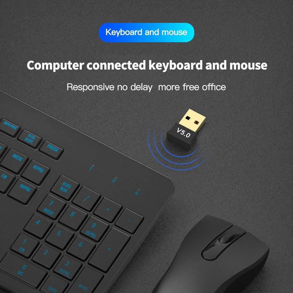 USB Bluetooth 5.0 Adapter Transmitter Audio Receiver Bluetooth Dongle USB Wireless Adapter for Computer PC Laptop 5 USB Bluetooth 5.0 Adapter Transmitter Audio Receiver Bluetooth Dongle USB Wireless Adapter for Computer PC Laptop - Image 5