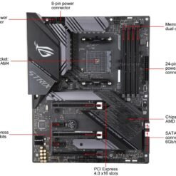 ASUS ROG Strix X570-F Gaming AMD X570 ATX Gaming Motherboard with PCIe 4.0, Intel Gigabit Ethernet, 14 power stages, dual M.2 with heatsinks, SATA 6Gb/s, USB 3.2 Gen 2 11 ASUS ROG Strix X570-F Gaming AMD X570 ATX Gaming Motherboard with PCIe 4.0, Intel Gigabit Ethernet, 14 power stages, dual M.2 with heatsinks, SATA 6Gb/s, USB 3.2 Gen 2 - Image 4