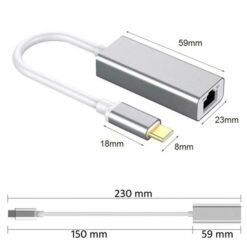 Onten 9598D Type-C RJ45 Ethernet Converter USB-C Hub 100Mbps Adapter 5 Onten 9598D Type-C RJ45 Ethernet Converter USB-C Hub 100Mbps Adapter - Image 3