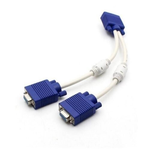 VGA Y Splitter Cable OD 8mm - White