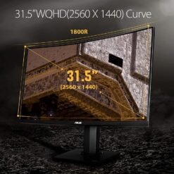 ASUS TUF Gaming VG32VQ 32 inch 2K HDR 144Hz Curved Gaming Monitor 1ms WQHD (2560 x 1440) Extreme Low Motion Blur, Speaker, Adaptive-Sync, FreeSync Premium 13 ASUS TUF Gaming VG32VQ 32 inch 2K HDR 144Hz Curved Gaming Monitor 1ms WQHD (2560 x 1440) Extreme Low Motion Blur, Speaker, Adaptive-Sync, FreeSync Premium - Image 6