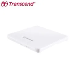 Transcend External DVD Writer RW 8X Extra Slim Portable DVD RW White