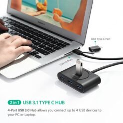 Alternative view of UGREEN 4 Ports USB 3.0 Hub With Type-C USB 3.1 OTG Adapter Converter 2 in 1 High Speed