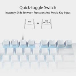 ASUS X806 ROG Strix Scope NX TKL Moonlight White Wired Mechanical RGB Gaming Keyboard for FPS Games with ROG NX Red Switches 12 ASUS X806 ROG Strix Scope NX TKL Moonlight White Wired Mechanical RGB Gaming Keyboard for FPS Games with ROG NX Red Switches - Image 5