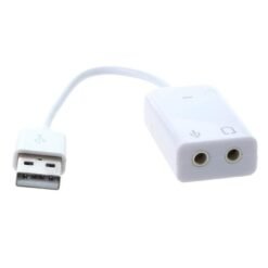 External USB Audio Sound Card Adapter 7.1 Virtual Channel - White 7 External USB Audio Sound Card Adapter 7.1 Virtual Channel - White - Image 3