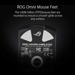 ASUS P513 ROG Keris Wireless Lightweight FPS Gaming Mouse with Tri-Mode Connectivity (Wired / 2.4 GHz / Bluetooth), specially tuned ROG 16,000 Dpi Sensor - Image 8
