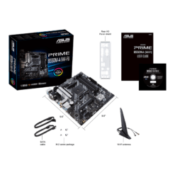 ASUS PRIME B550M-A (WI-FI) AMD B550 (Ryzen AM4) micro ATX Motherboard with dual M.2, PCIe 4.0, Intel® WiFi 6, 1 Gb Ethernet, HDMI/D-Sub/DVI, SATA 6 Gbps, USB 3.2 Gen 2 Type-A 14 ASUS PRIME B550M-A (WI-FI) AMD B550 (Ryzen AM4) micro ATX Motherboard with dual M.2, PCIe 4.0, Intel® WiFi 6, 1 Gb Ethernet, HDMI/D-Sub/DVI, SATA 6 Gbps, USB 3.2 Gen 2 Type-A - Image 7