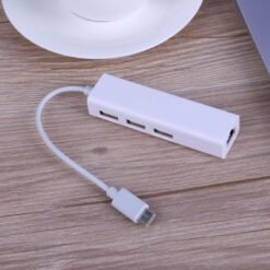 Alternative view of Type-C to RJ45 Lan and 3 Ports USB 2.0 Adapter