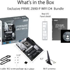 ASUS PRIME Z690-P WiFi D4 Intel® Z690 (LGA 1700) ATX Motherboard with PCIe® 5.0, three M.2 slots, 14+1 DrMOS, DDR4, HDMI®, DisplayPort™, Intel® WiFi 6 12 ASUS PRIME Z690-P WiFi D4 Intel® Z690 (LGA 1700) ATX Motherboard with PCIe® 5.0, three M.2 slots, 14+1 DrMOS, DDR4, HDMI®, DisplayPort™, Intel® WiFi 6 - Image 6
