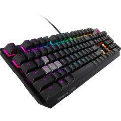 Alternative view of ASUS XA02 ROG Strix Scope RGB wired Mechanical Gaming Keyboard with Cherry MX Switches Red Additional Silver WASD for FPS Games