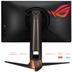 Alternative view of ASUS ROG SWIFT PG259QNR 24.5 INCH 360Hz eSports Gaming Monitor FHD NVIDIA Reflex Latency Analyzer Fast IPS, 1 ms (GTG) ROG Desk Mount Kit
