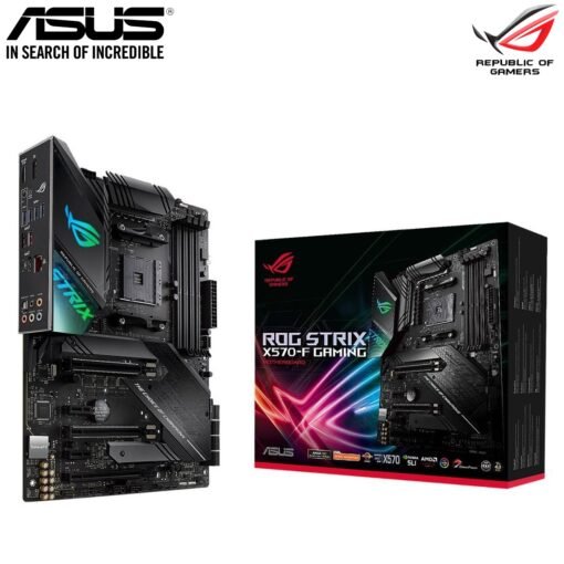 ASUS ROG Strix X570-F Gaming AMD X570 ATX Gaming Motherboard with PCIe 4.0, Intel Gigabit Ethernet, 14 power stages, dual M.2 with heatsinks, SATA 6Gb/s, USB 3.2 Gen 2