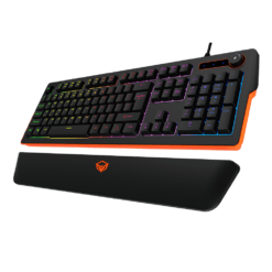 MeeTion RGB Membrane Gaming Keyboard with  Magnetic Wrist Rest and Media Control K9520 - Image 3