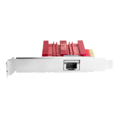 Alternative view of ASUS XG-C100C 10GBase-T PCIe Network Adapter with Backward Compatibility of 5/2.5/1G and 100Mbps RJ45 Port and Built-in QoS