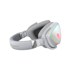 Alternative view of ASUS ROG Delta White Edition RGB Gaming Headset with Hi-Res ESS Quad-DAC USB-C connector for PCs, PS5, consoles and Mobile