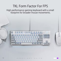 ASUS X806 ROG Strix Scope NX TKL Moonlight White Wired Mechanical RGB Gaming Keyboard for FPS Games with ROG NX Red Switches 10 ASUS X806 ROG Strix Scope NX TKL Moonlight White Wired Mechanical RGB Gaming Keyboard for FPS Games with ROG NX Red Switches - Image 3