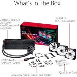 ASUS ROG Strix LC 360 RGB All-in-One Liquid CPU Cooler with Aura Sync and Triple ROG 120mm Addressable RGB Radiator Fans 7 ASUS ROG Strix LC 360 RGB All-in-One Liquid CPU Cooler with Aura Sync and Triple ROG 120mm Addressable RGB Radiator Fans - Image 4