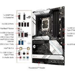 Alternative view of ASUS ROG STRIX B660-A GAMING WIFI D4 Intel® B660 LGA 1700 ATX Motherboard with PCIe® 5.0, 12+1 Power Stages