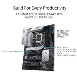 ASUS Prime Z690-P D4 LGA 1700 Intel 12th Gen ATX Motherboard PCIe 5.0, DDR4, 14+1 Power Stages - Image 6