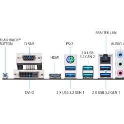 ASUS PRIME B450M-A II AMD B450 (Ryzen AM4) Micro ATX Motherboard with M.2 support, HDMI/DVI-D/D-Sub, SATA 6 Gbps, 1 Gb Ethernet, USB 3.2 Gen 2 Type-A, BIOS FlashBack™ - Image 7