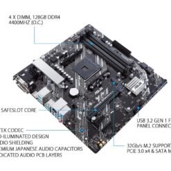 Alternative view of ASUS PRIME B450M-A II AMD B450 (Ryzen AM4) Micro ATX Motherboard with M.2 support, HDMI/DVI-D/D-Sub, SATA 6 Gbps, 1 Gb Ethernet, USB 3.2 Gen 2 Type-A, BIOS FlashBack™