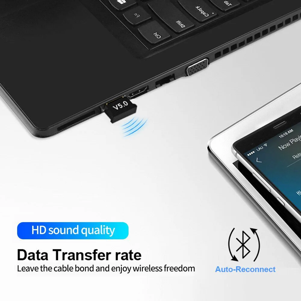 USB Bluetooth 5.0 Adapter Transmitter Audio Receiver Bluetooth Dongle USB Wireless Adapter for Computer PC Laptop 3 USB Bluetooth 5.0 Adapter Transmitter Audio Receiver Bluetooth Dongle USB Wireless Adapter for Computer PC Laptop - Image 3
