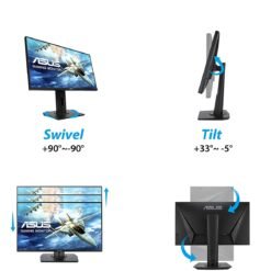 Alternative view of ASUS VG258QR 24.5 inch 165Hz 0.5ms Gaming Monitor Full HD G-SYNC Compatible, FreeSync Premium