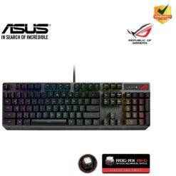 Alternative view of ASUS XA05 ROG Strix Scope RX Optical RGB Gaming Keyboard for FPS Gamers, with ROG RX Optical Red Mechanical Switches