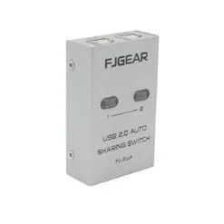 FJGEAR 2 Ports Printer Auto Sharing Switch USB 2.0 - Silver