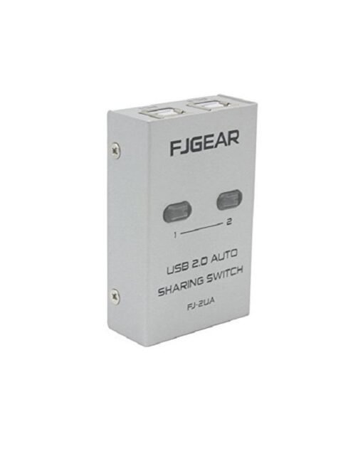 FJGEAR 2 Ports Printer Auto Sharing Switch USB 2.0 - Silver