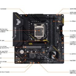 ASUS TUF GAMING B560M-PLUS WIFI Intel® B560 (LGA 1200) mATX Motherboard with PCIe 4.0, two M.2 slots, 8+1 Power stages, Realtek 2.5Gb Ethernet, Intel® Wi-Fi 6 9 ASUS TUF GAMING B560M-PLUS WIFI Intel® B560 (LGA 1200) mATX Motherboard with PCIe 4.0, two M.2 slots, 8+1 Power stages, Realtek 2.5Gb Ethernet, Intel® Wi-Fi 6 - Image 5