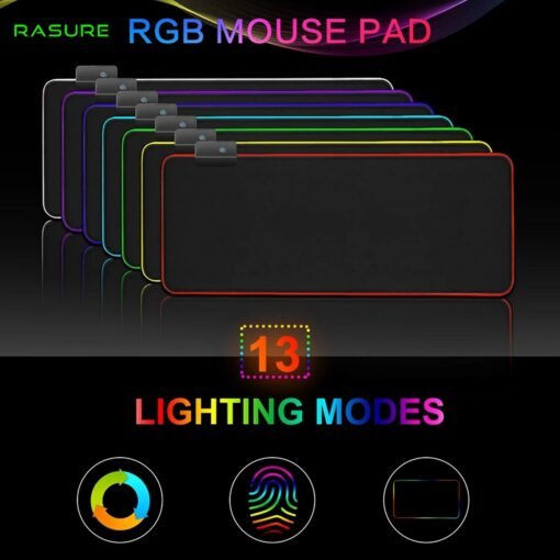 RASURE RS-01 XL RGB Gaming Mouse Pad 80x30cm with Braided cable and 13 modes