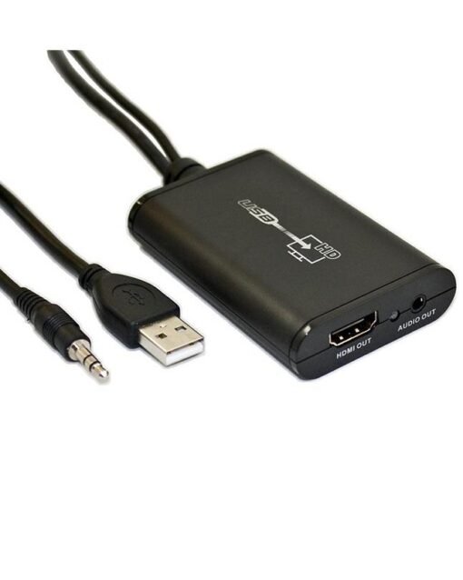 USB To HDMI Converter with Audio - Black