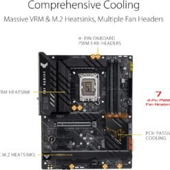 ASUS TUF GAMING Z690-PLUS WIFI D4 Intel® Z690 (LGA 1700) ATX Gaming Motherboard, 15 DrMOS power stages, PCIe® 5.0, DDR4 memory, four M.2 slots 13 ASUS TUF GAMING Z690-PLUS WIFI D4 Intel® Z690 (LGA 1700) ATX Gaming Motherboard, 15 DrMOS power stages, PCIe® 5.0, DDR4 memory, four M.2 slots - Image 7