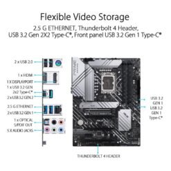 ASUS Prime Z690-P D4 LGA 1700 Intel 12th Gen ATX Motherboard PCIe 5.0, DDR4, 14+1 Power Stages - Image 5