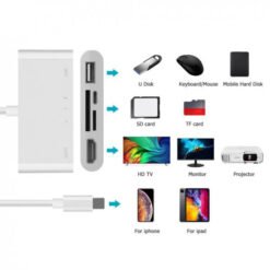 Alternative view of Onten 75215 Lightning To HDMI+SD+TF+USB With Lightning Female Port For Power