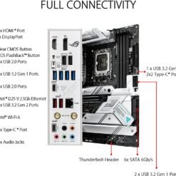 ASUS ROG STRIX Z690-A GAMING WIFI D4 Intel®Z690 LGA 1700 ATX Motherboard with PCIe®5.0, 16+1 DrMos, Two-Way AI Noise Cancelation, AI Overclocking 10 ASUS ROG STRIX Z690-A GAMING WIFI D4 Intel®Z690 LGA 1700 ATX Motherboard with PCIe®5.0, 16+1 DrMos, Two-Way AI Noise Cancelation, AI Overclocking - Image 4
