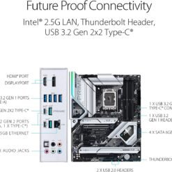 ASUS PRIME Z690-A Intel® Z690 (LGA 1700) 12th GEN ATX Motherboard with PCIe® 5.0, four M.2 slots, 16+1 DrMOS power stages, DDR5, HDMI®, DisplayPort™ 11 ASUS PRIME Z690-A Intel® Z690 (LGA 1700) 12th GEN ATX Motherboard with PCIe® 5.0, four M.2 slots, 16+1 DrMOS power stages, DDR5, HDMI®, DisplayPort™ - Image 5