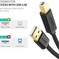 UGREEN 3M USB 2.0 Printer Cable Type A Male to B Male 15 UGREEN 3M USB 2.0 Printer Cable Type A Male to B Male - Image 8