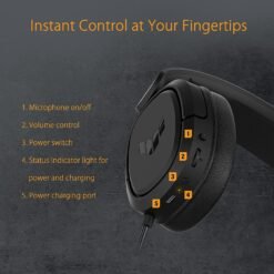 ASUS TUF Gaming H1 Wireless Gaming Headset 7.1 Surround Sound 2.4GHz USB-C for PC, Switch, Mobile Devices, PS4, PS5 9 ASUS TUF Gaming H1 Wireless Gaming Headset 7.1 Surround Sound 2.4GHz USB-C for PC, Switch, Mobile Devices, PS4, PS5 - Image 3
